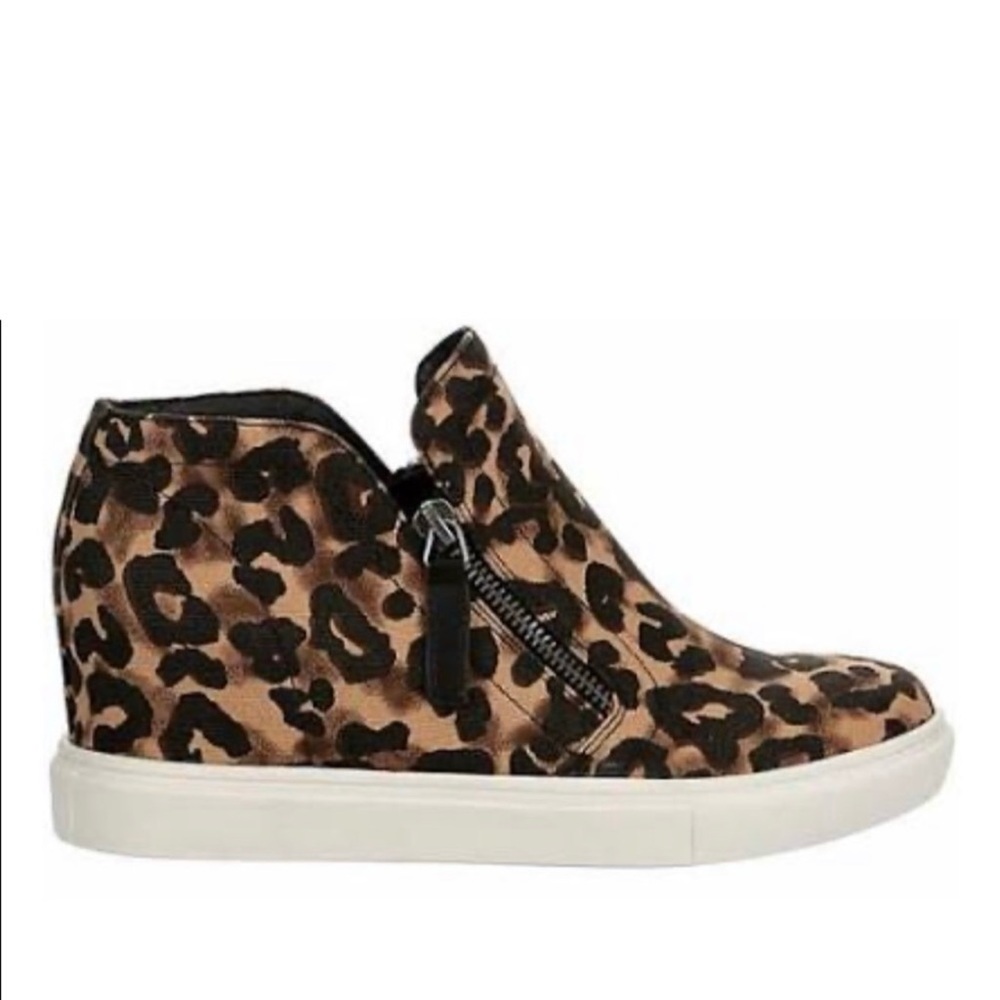 Madden Girl Leopard Print‎ Canvas Wedge Shoes Women’s Size 11